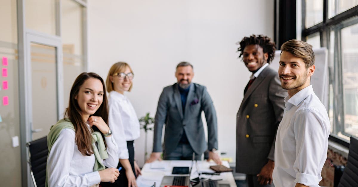Small business team conducting a structured job interview