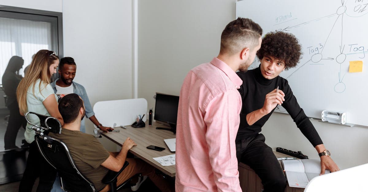 Small business workplace with safety equipment and signage